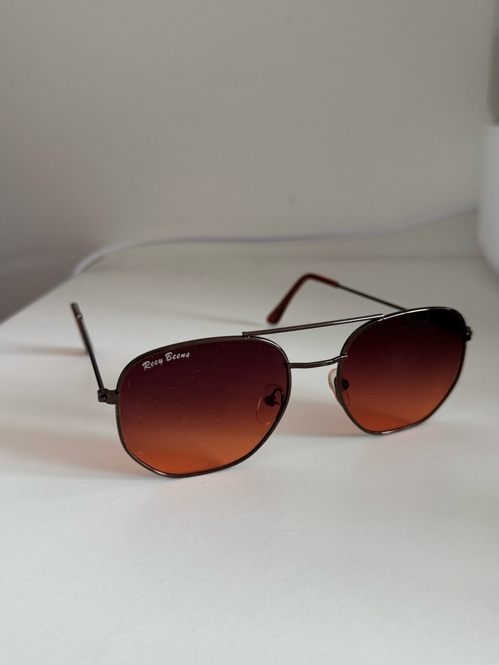 Roxy Beans Aviator Sunglasses - Brown Gradient Lenses